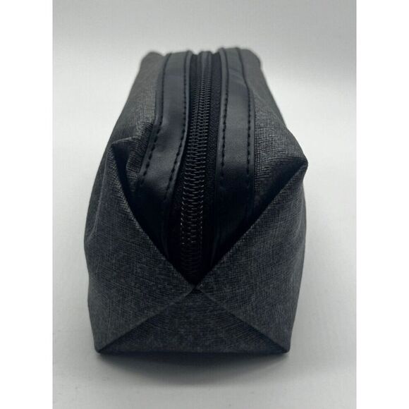 TUMI for Delta Make‎ Up Bag Black Canvas Mini Case Zip Toiletries/Cosmetic Bag - Picture 2 of 7